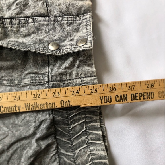 Vtg 80s Acid Wash Grey Denim Bomber Jacket - Picture 12 of 16